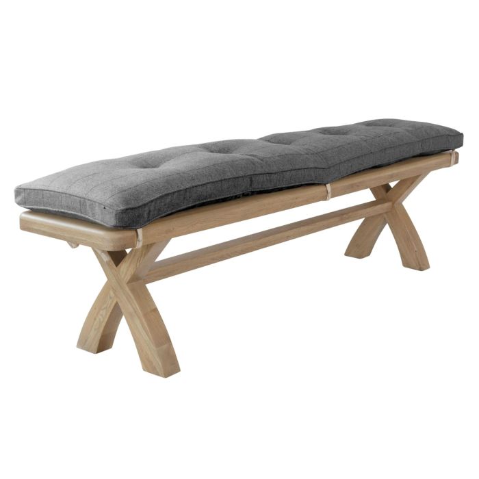 Oldham 2.0M Bench Cushion - Grey Check