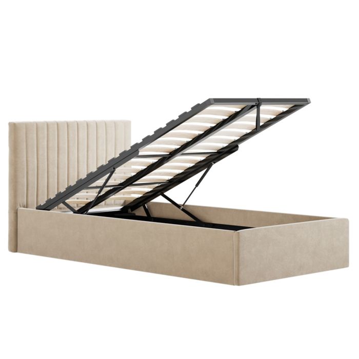 Single Bed - BERI Ottoman 3ft Bed Beige