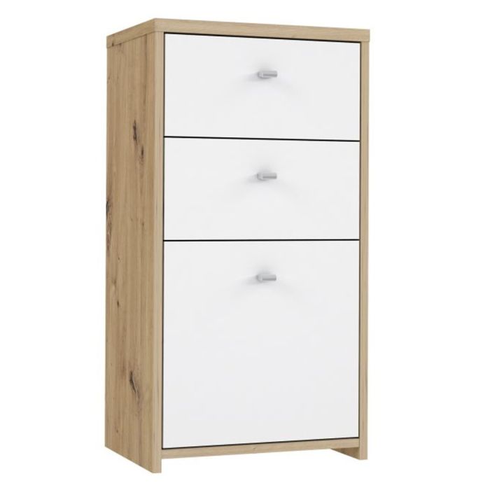 Oak Finish Chest of Drawers - BEACON Tallboy Small Chest 2 Drawers