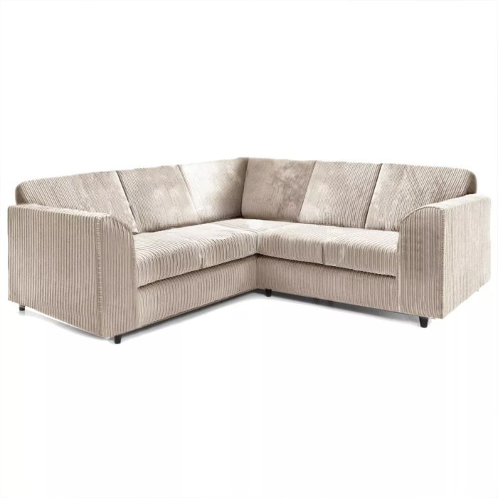 Jamba Full Back Jumbo Cord Corner Sofa - Cream