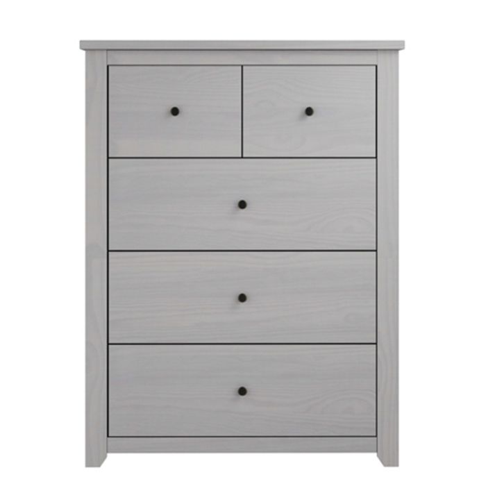 Grey Chest of Drawers - HARLAN Medium Chest, 5 Drawers