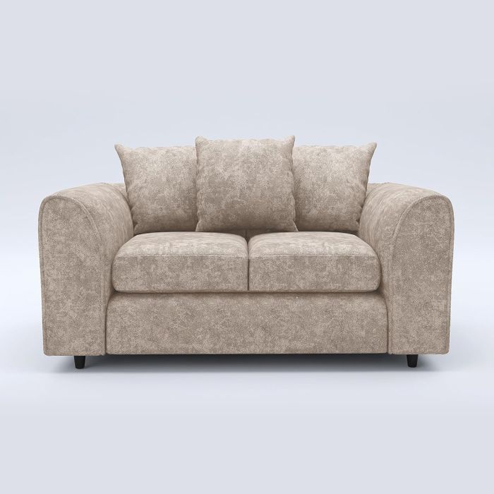 LORVANI Fabric 2 Seater Scatterback Sofa - Beige