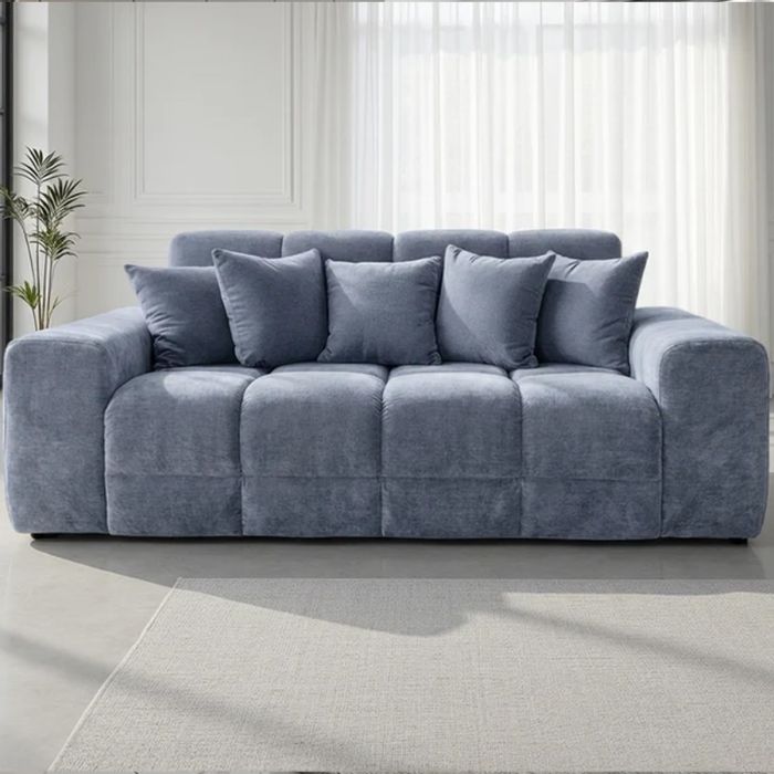 STACIE Fabric 3 Seater Sofa - Grey