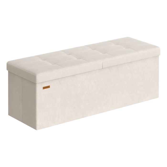 WALDEN Storage Ottoman Bench 110 cm - Cappuccino Beige