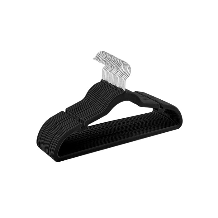 20-Pack Velvet Hangers Ink Black