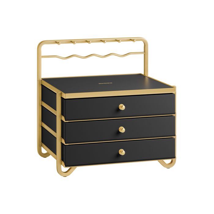 Jewellery Box - ARCVA 3 Tier Drawer Organizer - Black