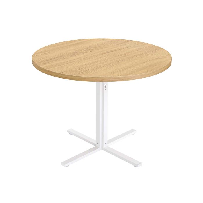 Dining Table - ORARO Round Farmhouse Style for 4 People - Golden Oak