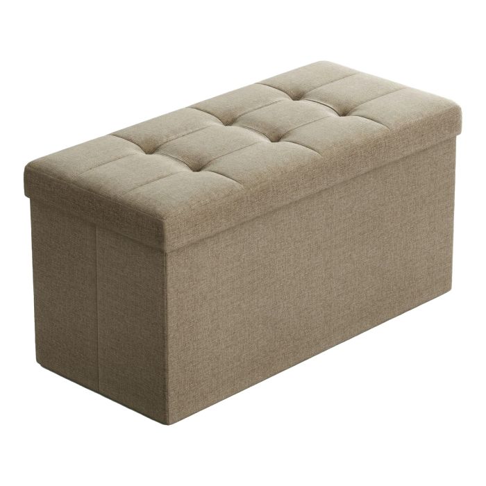 WINHAM Storage Ottoman End of Bed Bench - Light Beige