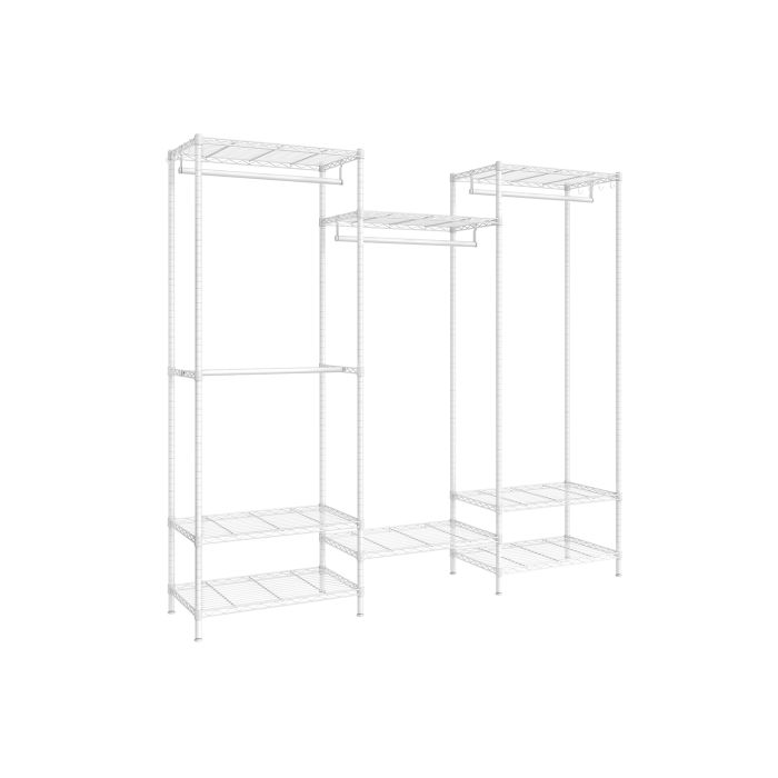 Dividable Open Portable Wardrobe Cloud White