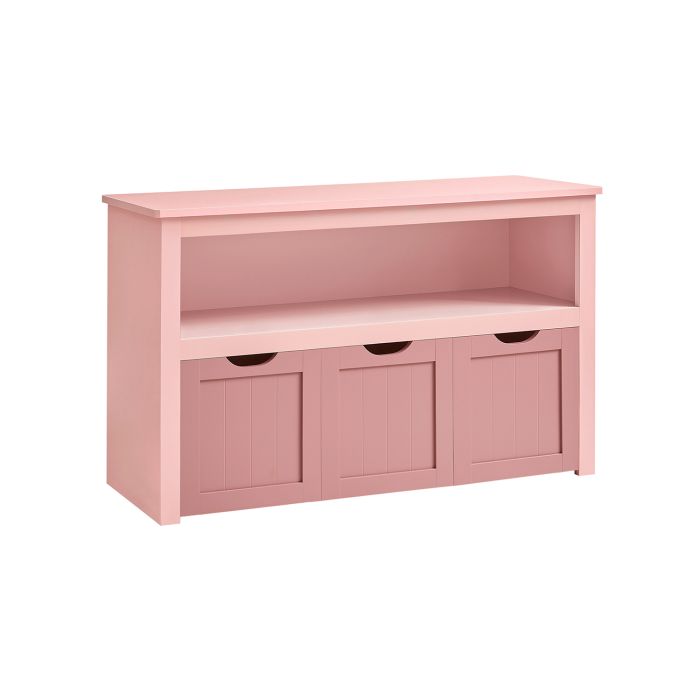 Toy Storage - ASTDA Kids Cabinet with Wheels 30 x 102 x 60 cm - Jelly Pink