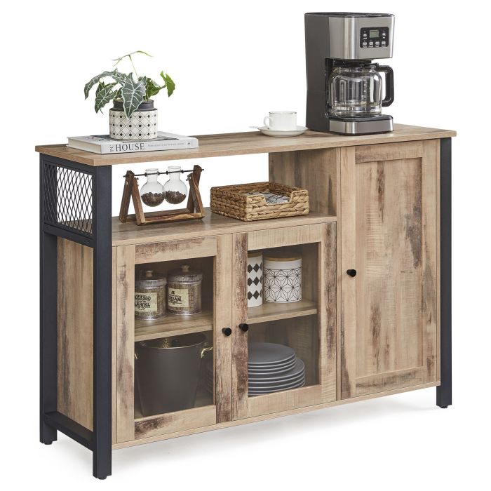 Sideboard - VIVZA 3 Door Dining Room Cabinet - Grey