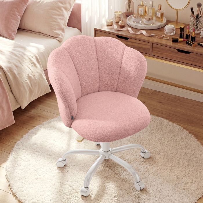 PAGELE Swivel Vanity Chair - Jelly Pink
