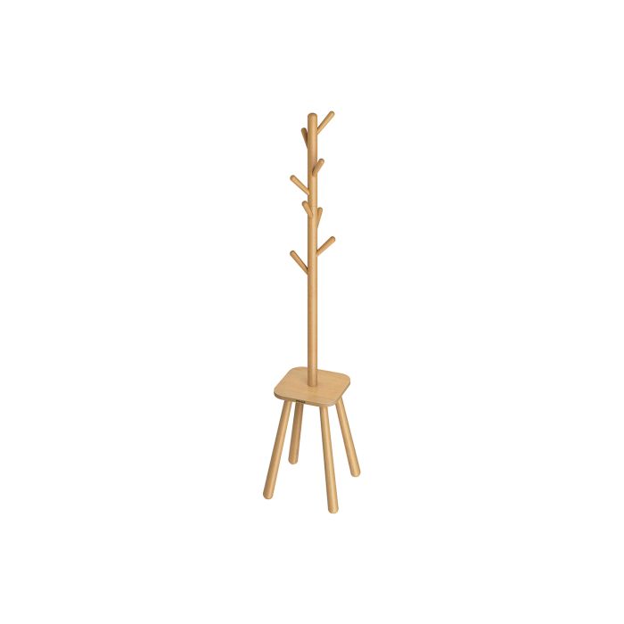 Coat Rack - VIVRAE Hall Tree Stand 170.5 cm Tall - Beige