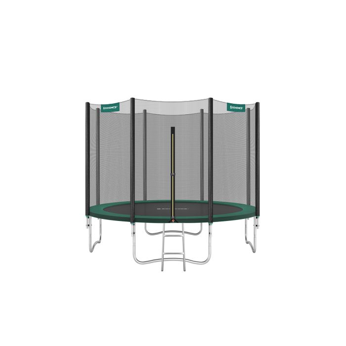 Kids Trampoline - LUSNOS 10 ft Safety Enclosure Net - Green