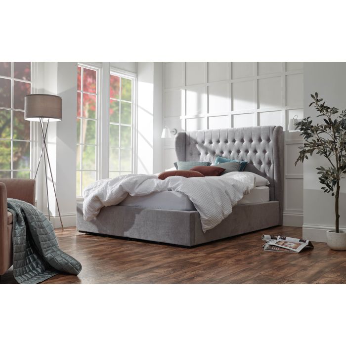 Dakota 135cm Ottoman Bed With Solid Base Platinum