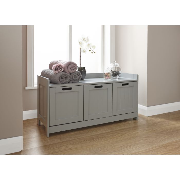 Colonial 3 Door Storage Unit Grey