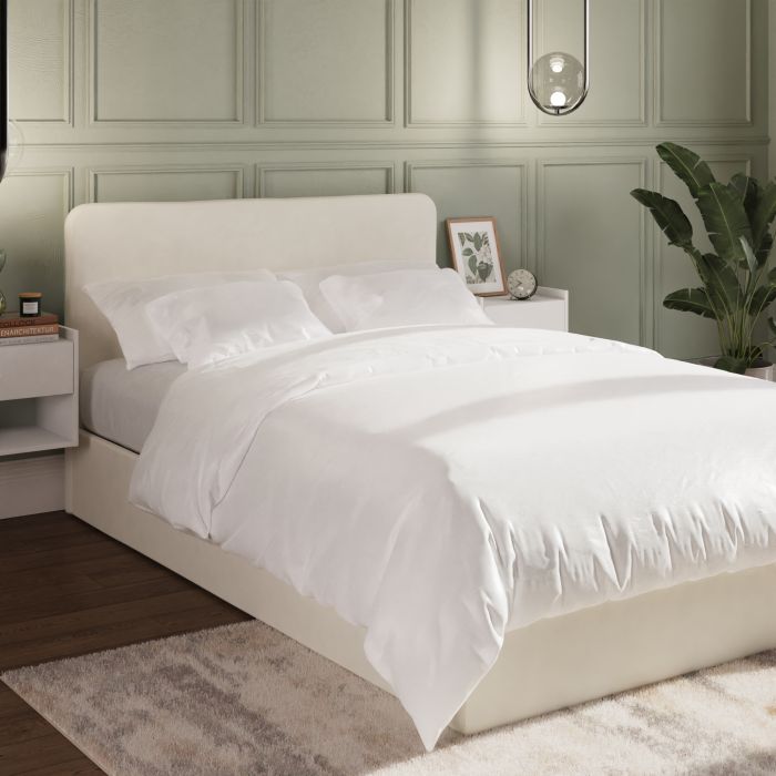 Small Double Bed - CHESWICK 4ft Ottoman Natural