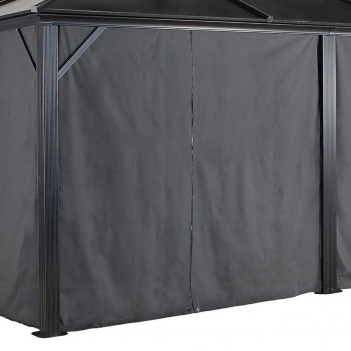 MONTERO Sojag Gazebo Curtains Polyester 3m x4.9m - Charcoal