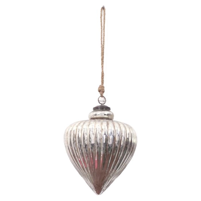 Antique Silver Large Vallupe Bauble