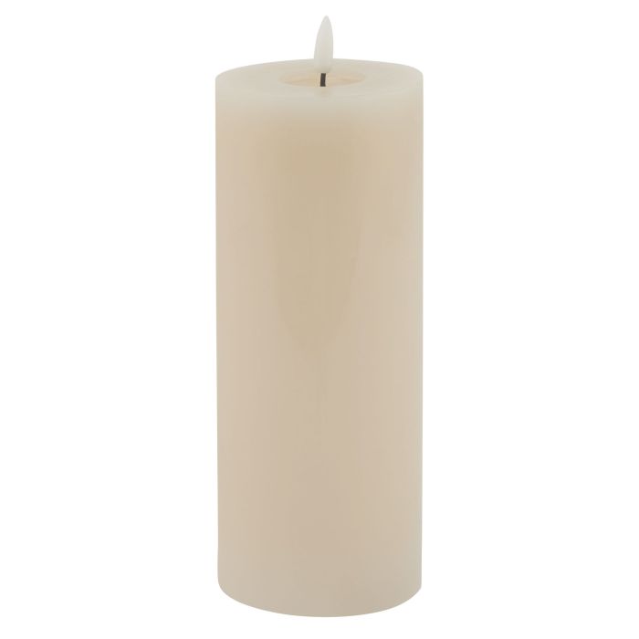 Delux Collection Melt Effect 3.5x9 LED Wax Candle - Taupe