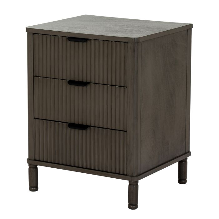Reedo 3 Drawer Bedside Table