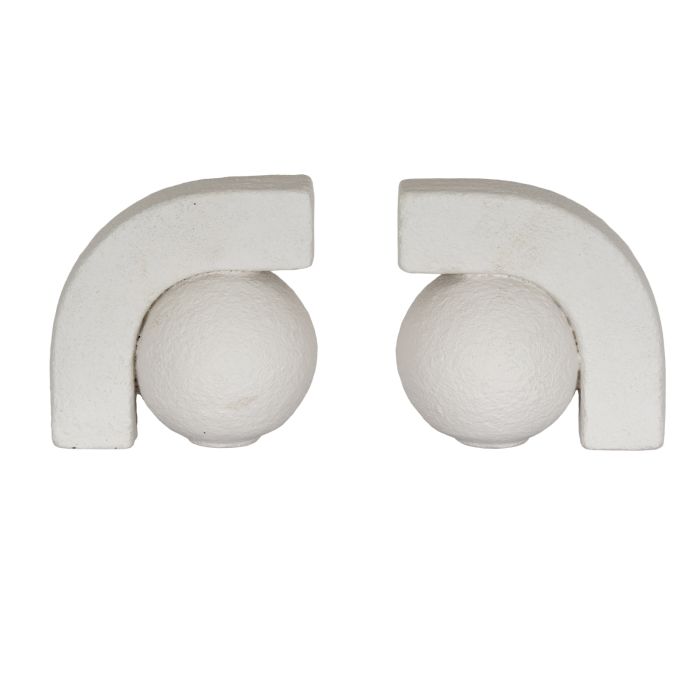 OBSIDIAN Book Ends - White