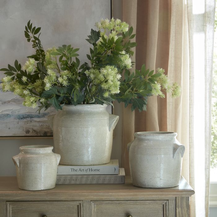 FORMA Large Pot With Handles - White