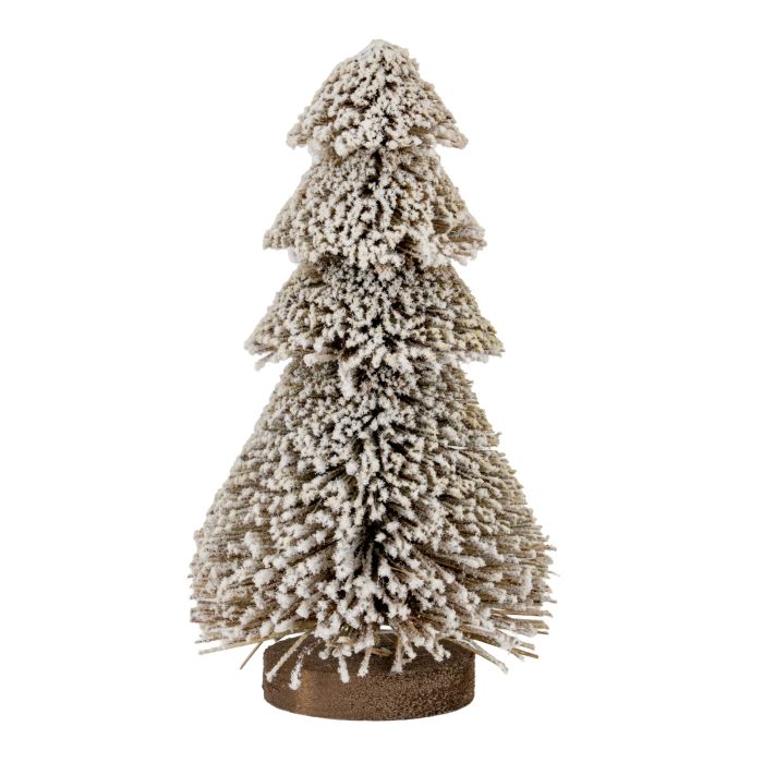 SILVA Medium Tiered Snowy Brush Tree - Brown