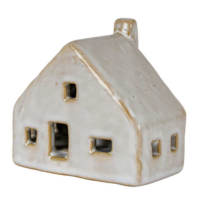 NEST Ceramic Cottage With LED Light - White