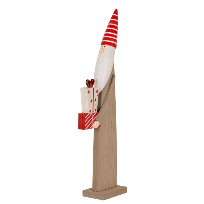TIMBER Wooden Festive Elf with Presents - Multi Colour