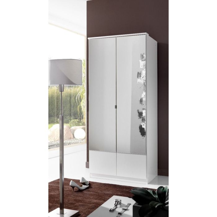 Inagu 2 Door Mirrored Wardrobe - White