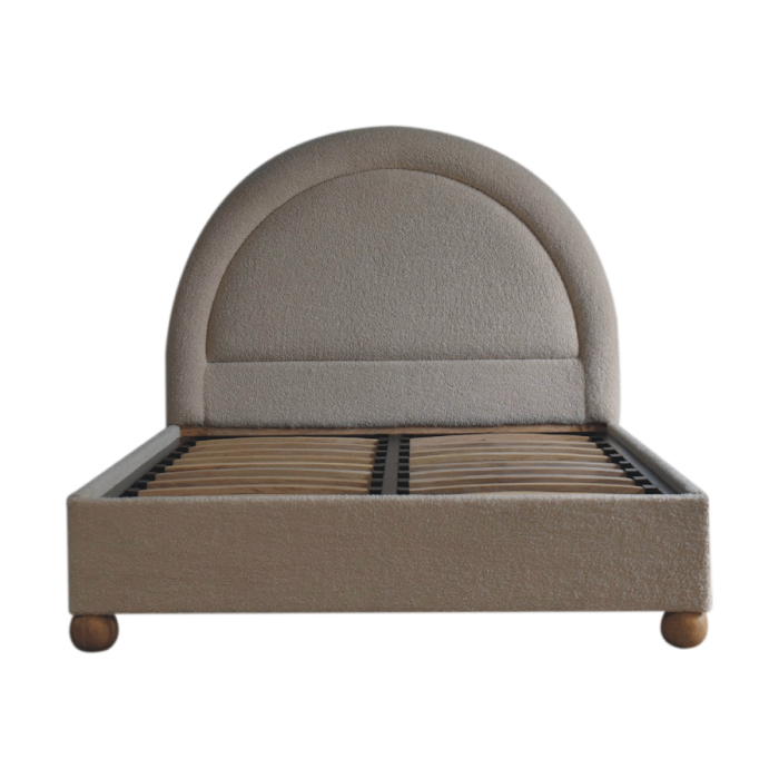 Isabeau Boucle Serpentine Double Bed - Cream
