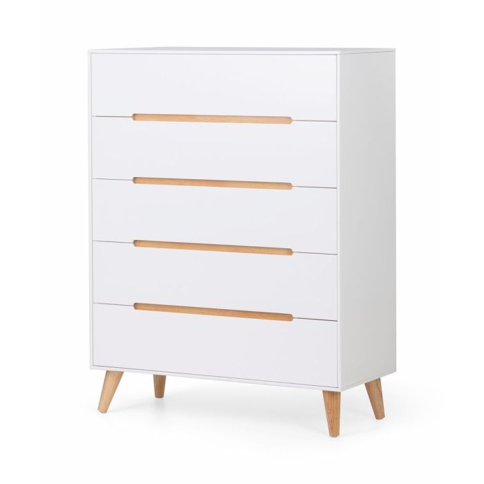 White Chest of Drawers - ASTRAL Medium Chest 5 Drawers