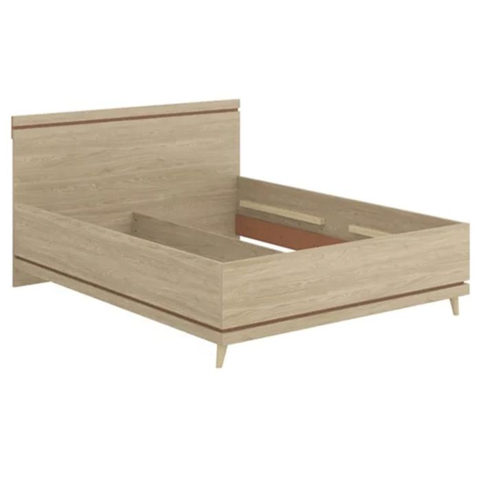 NORA EU King Size Wooden Bedframe - Light Oak