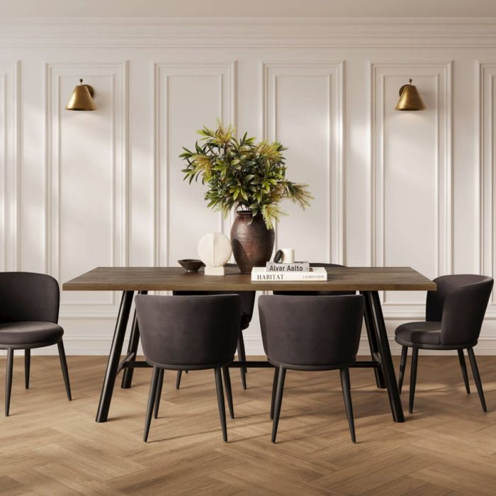 LUCIEN Wooden Dining Table - Coffee