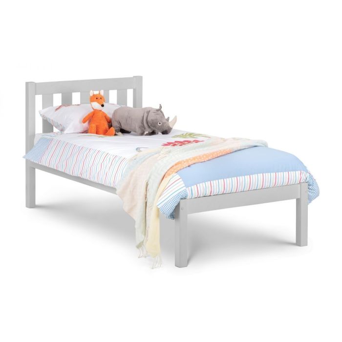 Luna Single Pine Bed - Grey