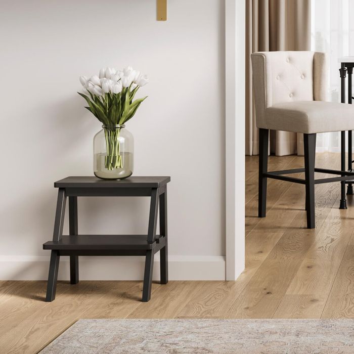 ADREN Pine Side Table - Black