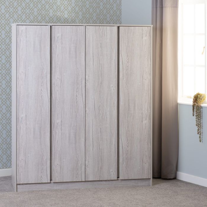 MALDEN 4 Door Wardrobe Light Oak - 151cm