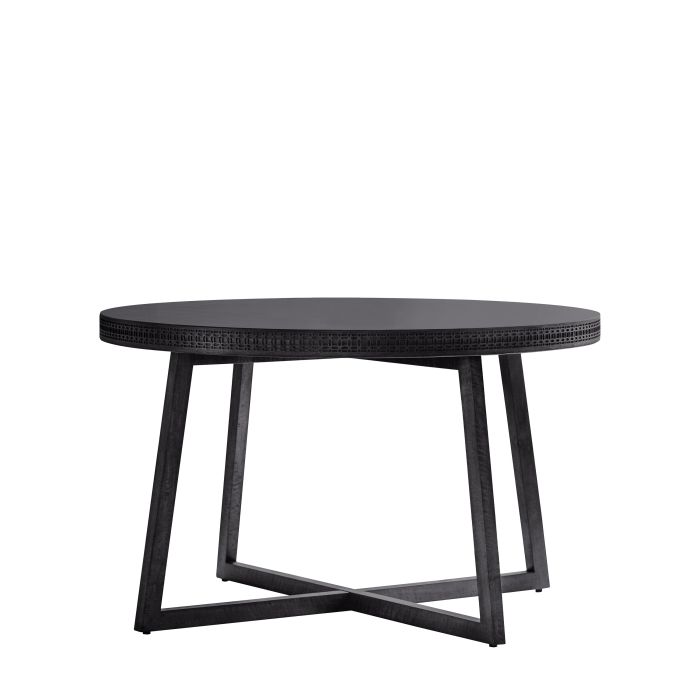 ASHWELL - Black Round Dining Table