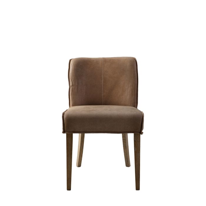 OAKWELL Faux Leather Dining Chair Brown - Set of 2