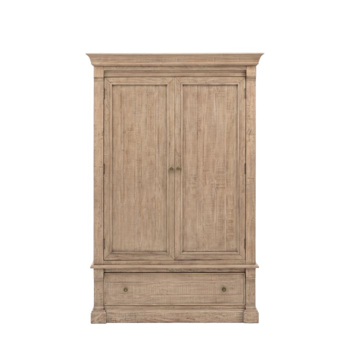 BRIXTON 2 Door Wardrobe with 1 Drawer Light Oak - 140cm