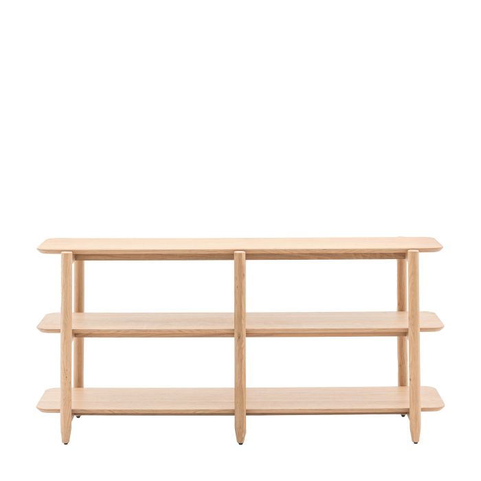 BANBURY Wide Open Display Rack - Light Oak