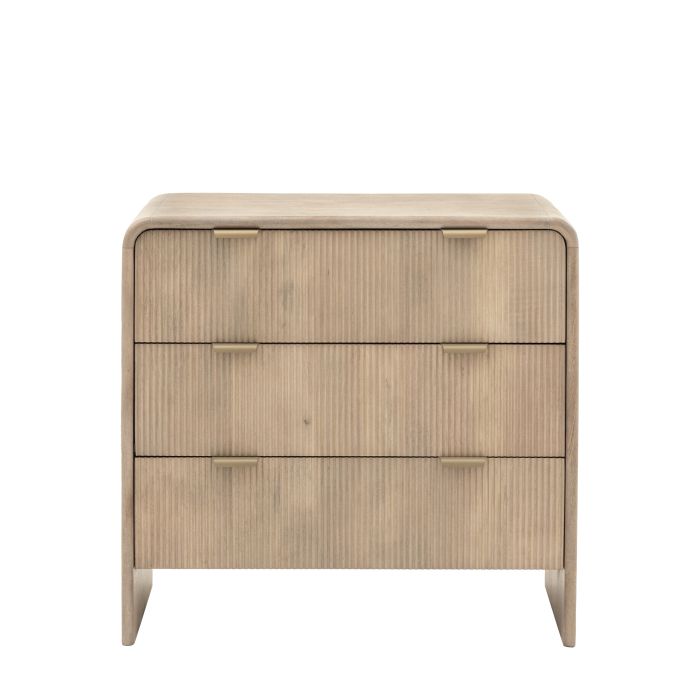 LAVENHAM Oak Finish Chest of Drawers - Medium-sized, 3 Drawers, Ready Assembled