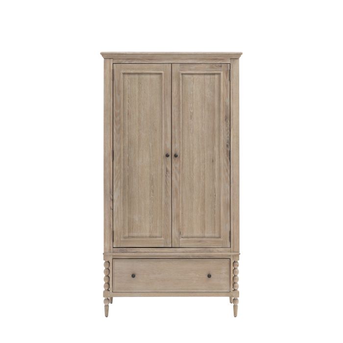 STONELEIGH 2 Door Wardrobe with 1 Drawer Light Oak - 110cm