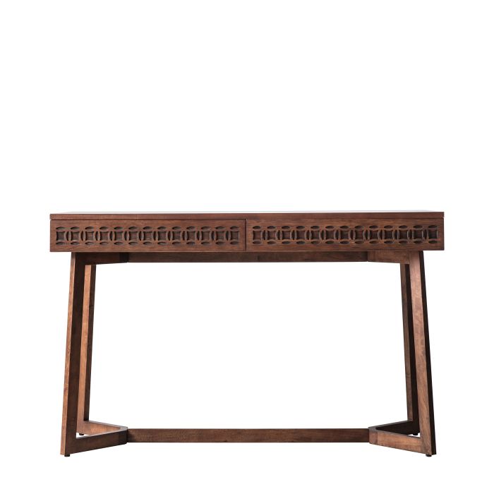 ASHWELL 2 Drawer Office Desk - Dark Oak