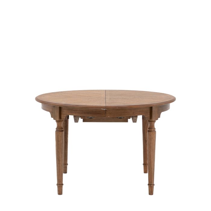 ALDERLEIGH Extending Round Dining Table - Dark Oak