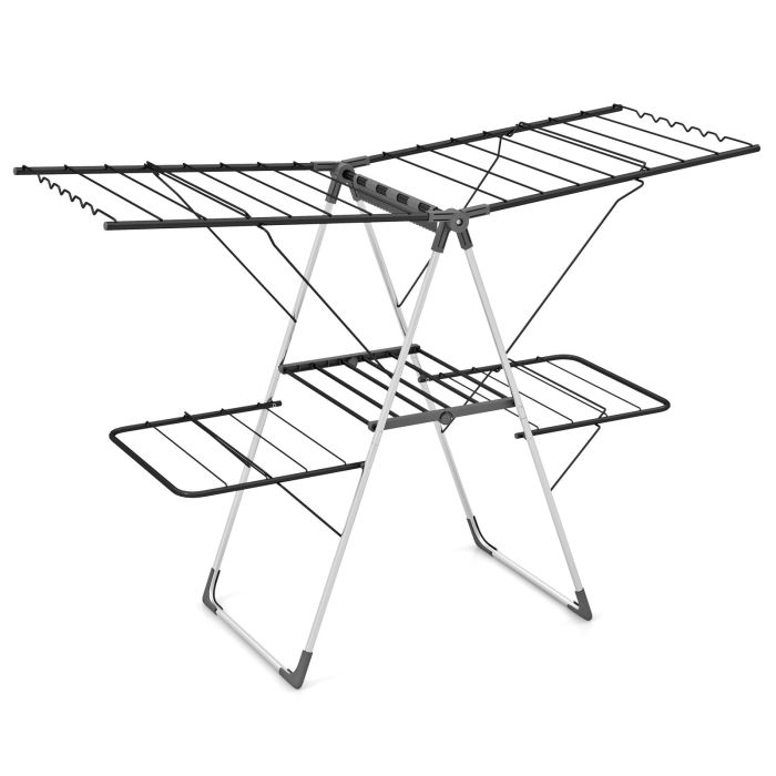 Drying Rack - 2-Tier Foldable Clothing Laundry Rack with 33 Drying Rails