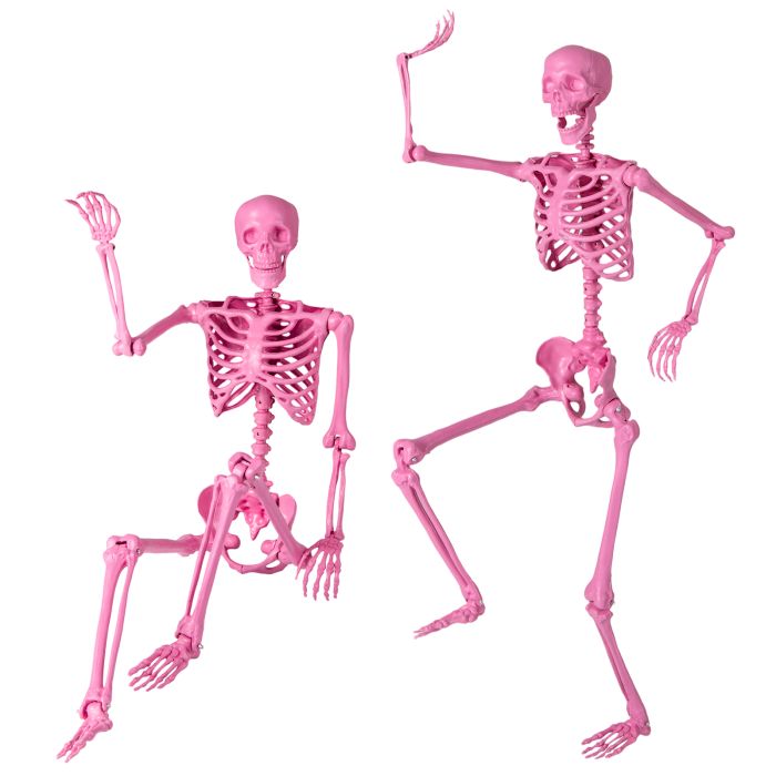 5.25ft Halloween Skeleton Decoration with 8 Moving Joints - Pink
