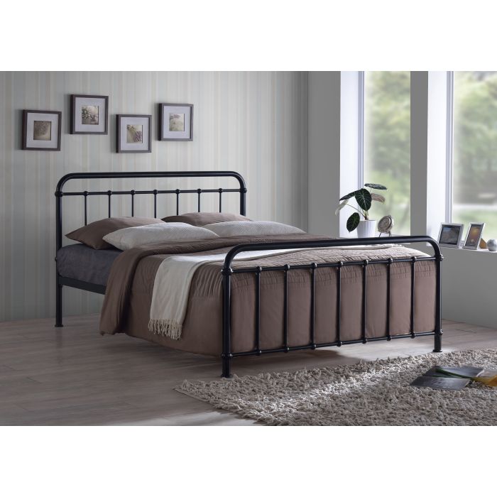 Kingsize Bed - MIAVERA 5ft Metal Bed Black