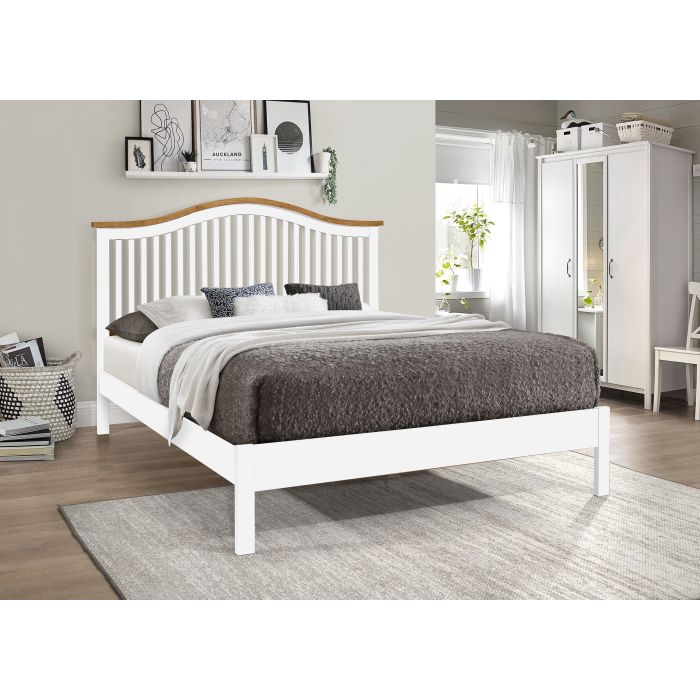 Double Bed - CHEXTON 4ft6 Wooden Bed White